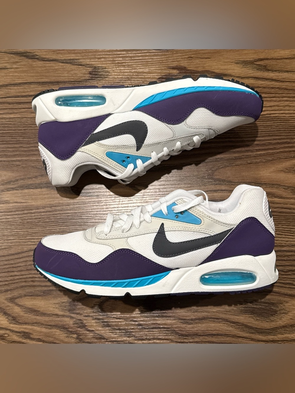 Women’s Size 11.5 Nike Air Max Correlate Shoes White Club Purple 511417-153